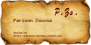 Parison Zsuzsa névjegykártya